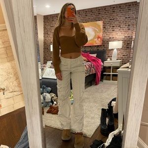 BDG cream y2k cargo pants! Come with top set!